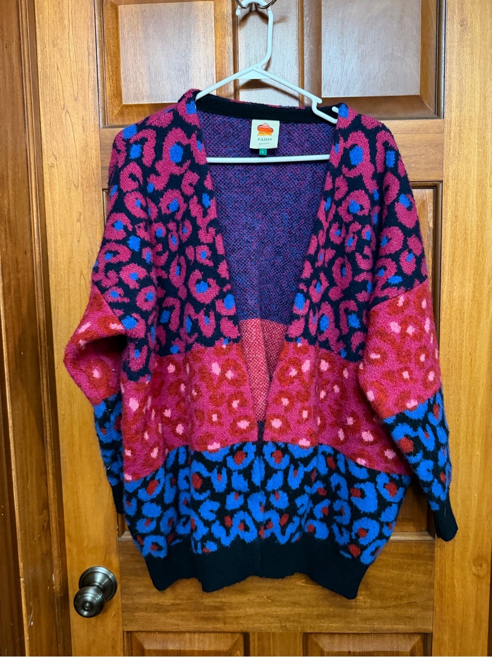 Farm Rio Woman’s Cardigan Open Thick Sweater Size Large